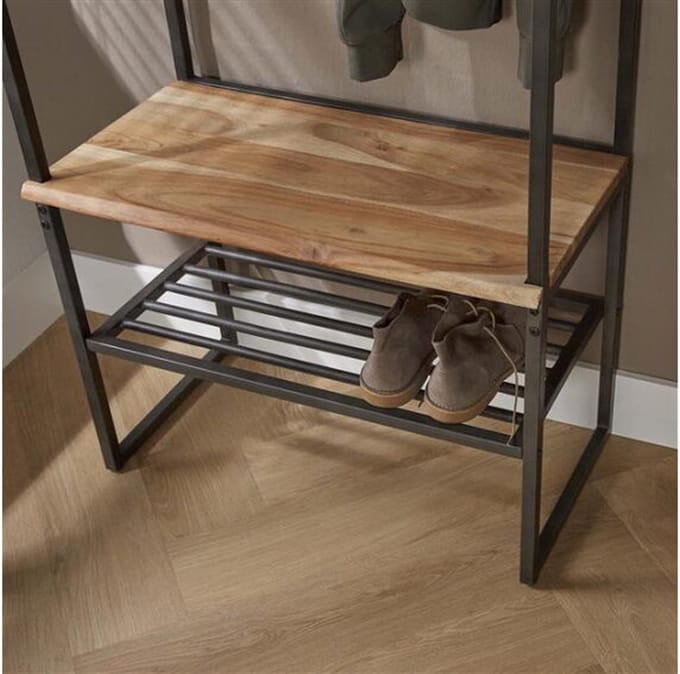 Garderobemeubel roede edge acacia - naturel