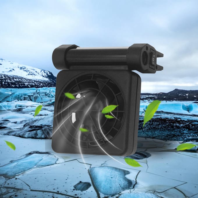 Aquarium Koelventilator voor Vis Tank Aquarium Decoratie Accessoire Warmteafvoer Ventilatoren Single Sided black