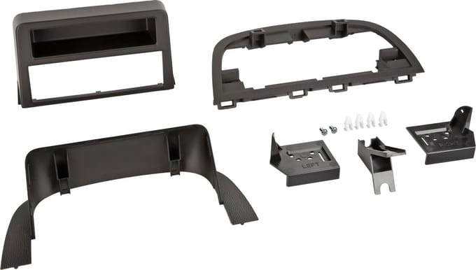 1-DIN Paneel geschikt voor met opbergvak Mazda 3 2013-2017 - Kleur: zwart