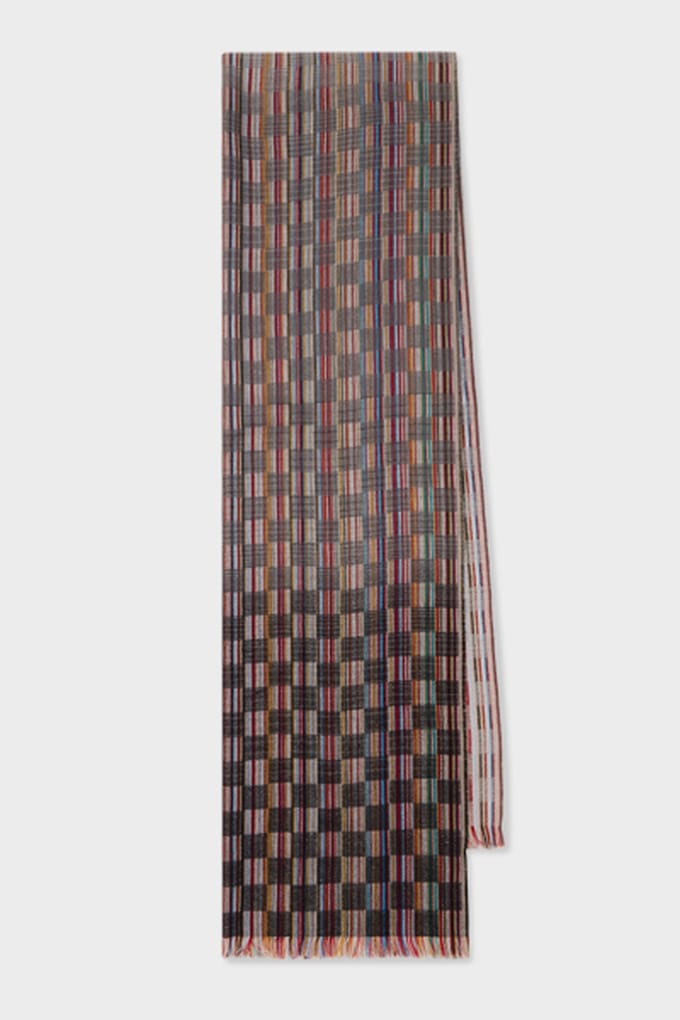 Paul Smith Scarf Weave Signature Grey Größe: OS | Schals Outlet | Herren | Grau