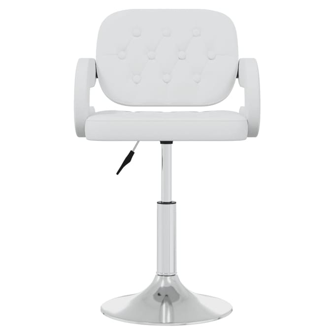 vidaXL - Eetkamerstoelen - draaibaar - 4 - st - kunstleer - wit