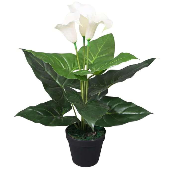 vidaXL - Kunst - calla - lelie - plant - met - pot - 45 - cm - wit
