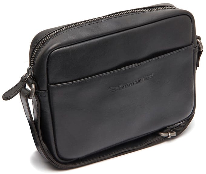 Chesterfield Westmere Waxed Pull Up Schoudertas - Zwart