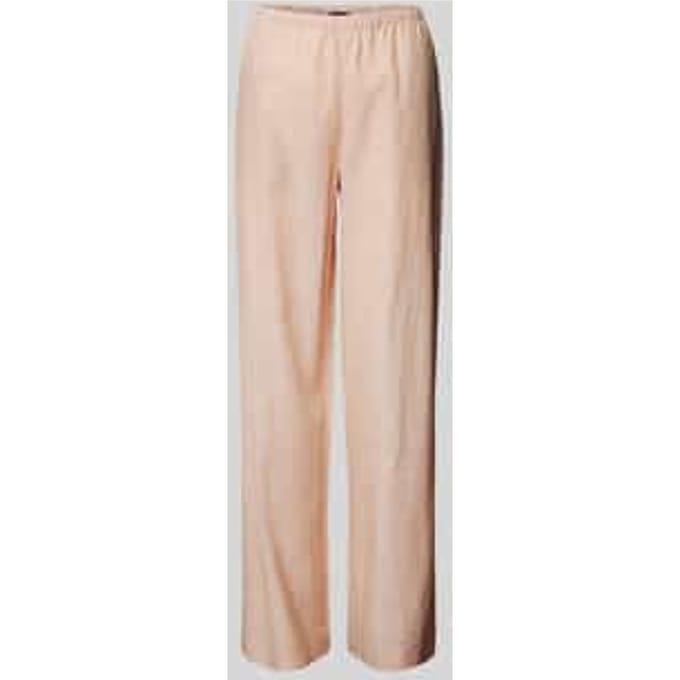 Straight leg linnen broek met elastische band
