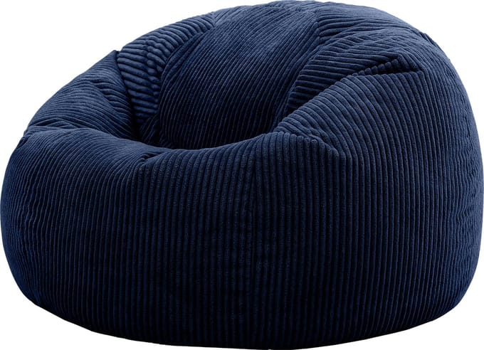 icon - Kingston Zitzak Fauteuil - Ribfluweel - Marineblauw
