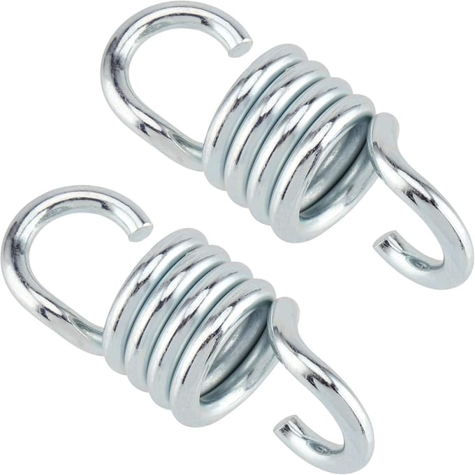 Veren Set - Hangveer Dubbel - Schommel Ophangen - Hoge Elasticiteit - 10.8 cm Lengte - Zilver