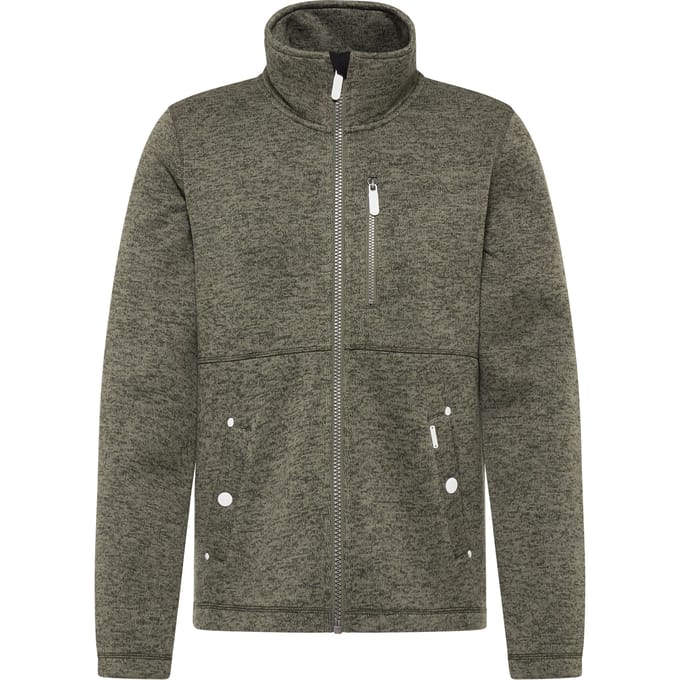 ICEBOUND Yuka serie Gebreide fleece jas Heren olijf melange