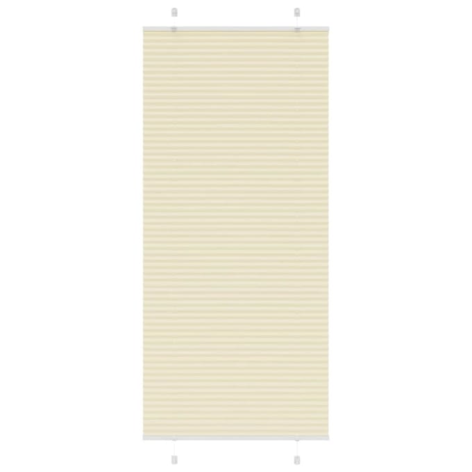 vidaXL - Plissé - rolgordijn - 90x200 - cm - stofbreedte - 89,4 - cm - polyester - crème