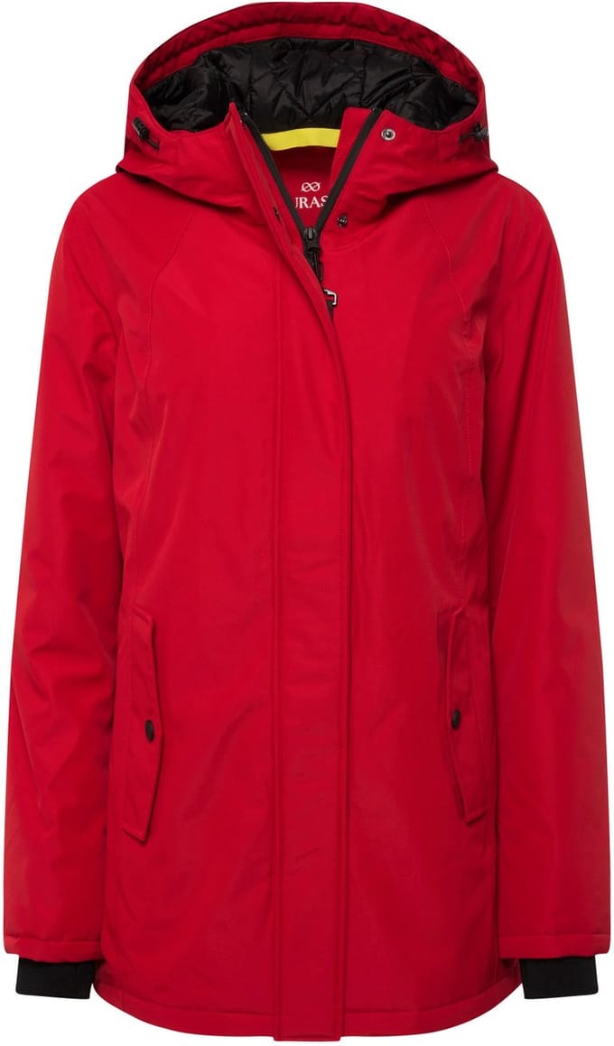 Laurasøn - Dames - Functionele jas capuchon rits zijsplitten lange mouw - Salsa - Maat M