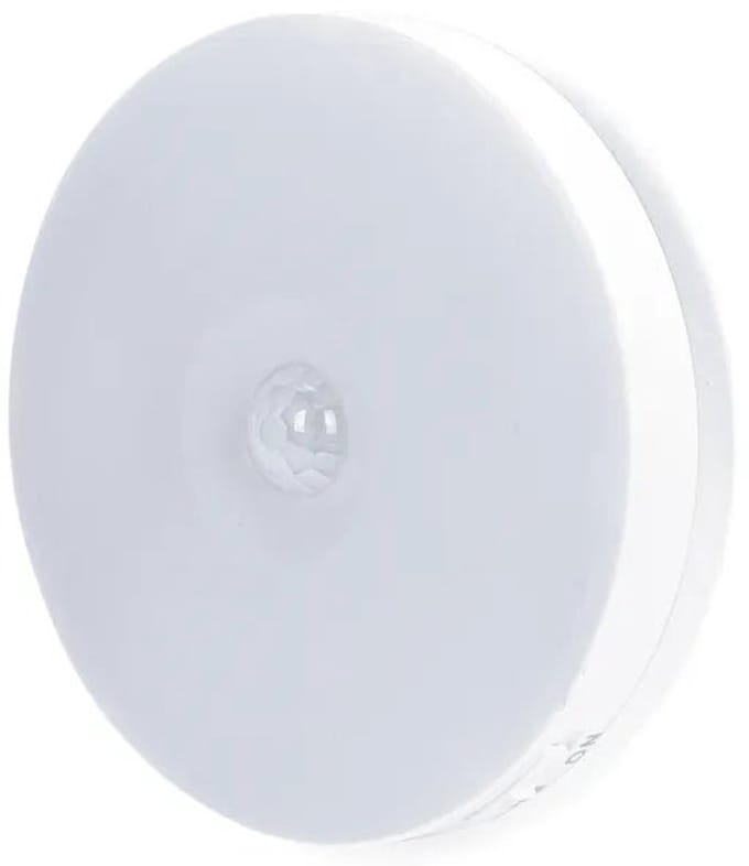 Nachtlampje warmwit oplaadbaar - rond | dag/nacht- & bewegingssensor - magnetisch | 3000K - 12 Lumen 0.5 Watt