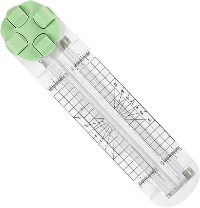 Papiertrimmer 4-in-1 - Snijmachine - Creatief Knutselen - Vier Snijlijnen - 35.5 cm - Groen