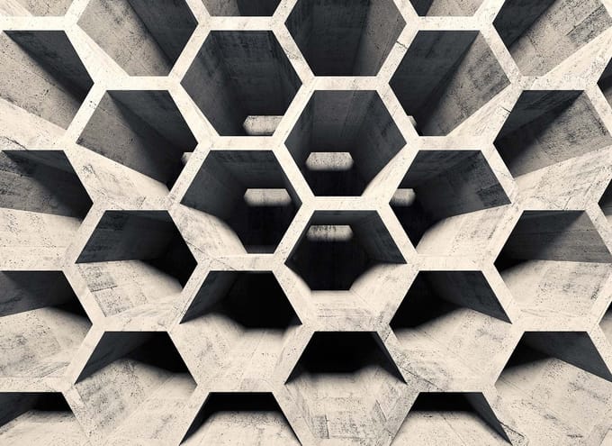Fotobehang HoneycombStructure2 DD118740 A.S. Création Designwalls | 3D Fotobehang