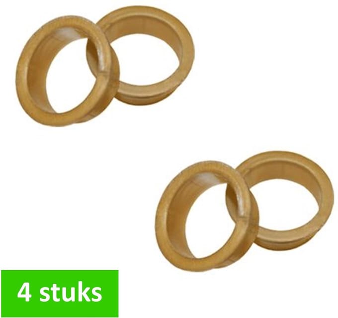IMPRESSO deurkruklager | nylon | bronskleurig | Ø 18 mm | 4 STUKS