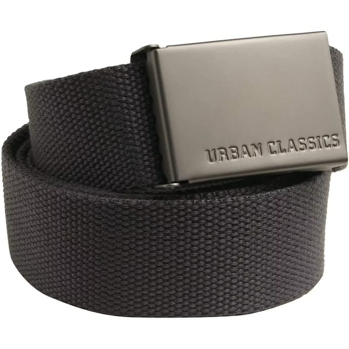 Urban Classics Canvas Unisex Riem - houtskool - Standard