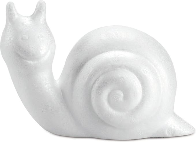 Hobby/knutsel Piepschuim slak - vormen/figuren dieren - 10.5 cm
