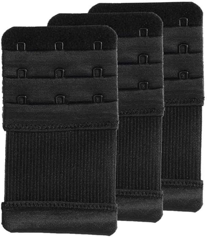 Dailygoods - Bh-extenders voor dames - Elastische Verlengbandjes in Zwart