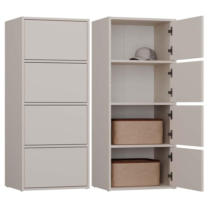 MALWA ALMA - Dressoir - 4 deuren - TIP-ON greeploos - Kasjmier beige