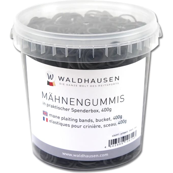Haar elastiekjes in een emmer Waldhausen
