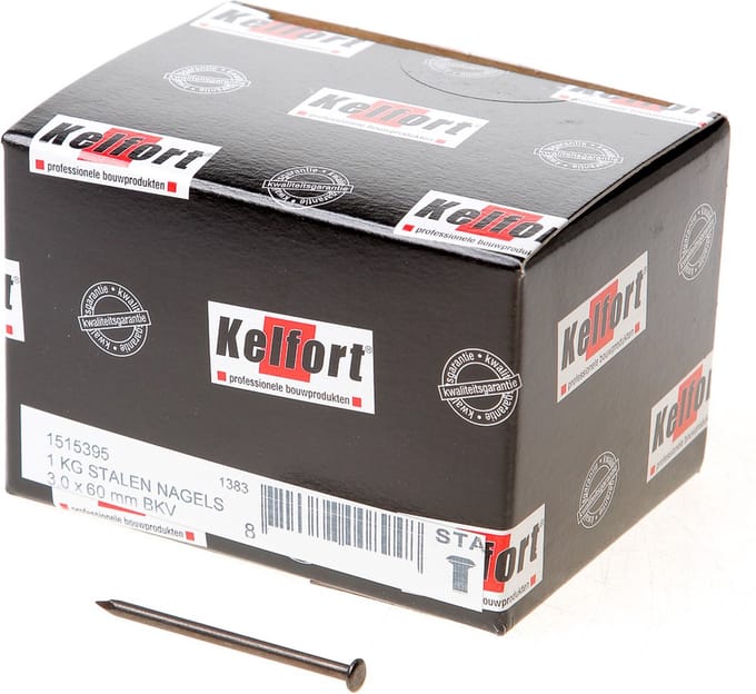 Kelfort Stalen nagel 52-54 RC bombe kop 60 x 3.0mm 1kg