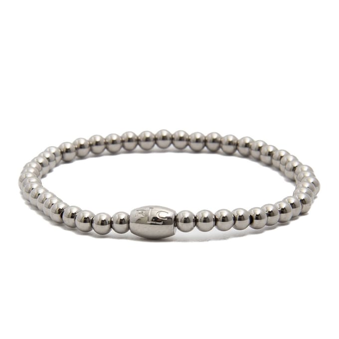 Zenith Silver Hematite Beads Armband - S