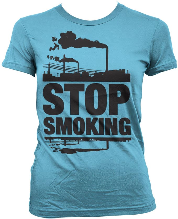 Hybris Dames T-shirt 'Stop Smoking Girly' SH-5-15531-H23-12