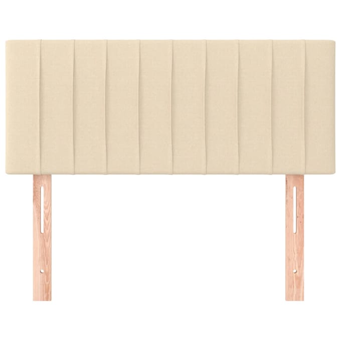 vidaXL - Hoofdbord - 80x5x78/88 - cm - stof - crèmekleurig