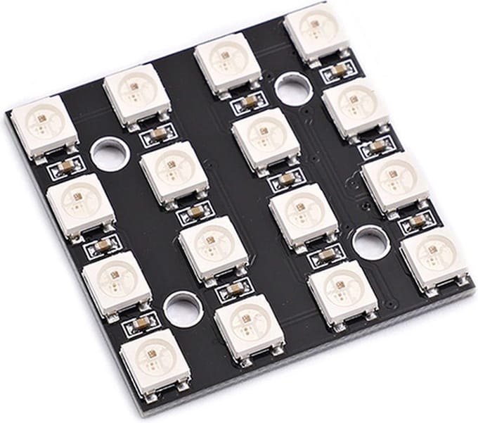 LED NeoPixel 4x4 - 16x WS2812 5050 RGB LEDs met drivers