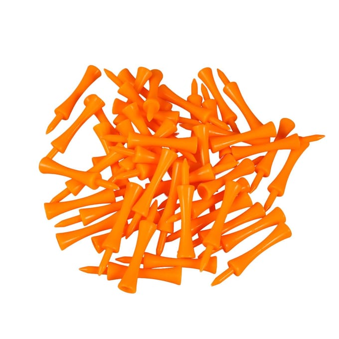 50 stuks 70 mm Grote Kasteel Tee's (Oranje) oranje