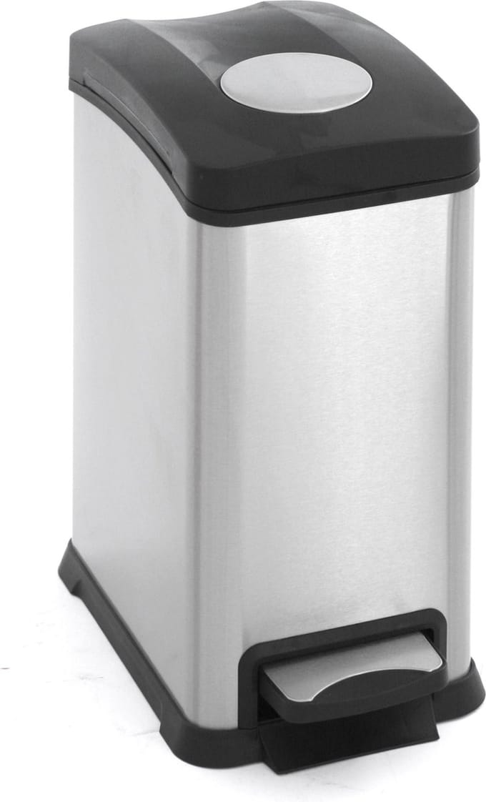 EKO - Rejoice pedaalemmer 12 liter - Stainless steel Plastic - mat RVS - Prullenbak