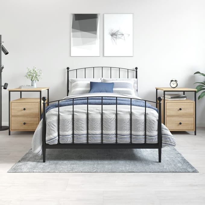vidaXL - Nachtkastjes - 2 - st - 44x45x60 - cm - sonoma - eikenkleurig
