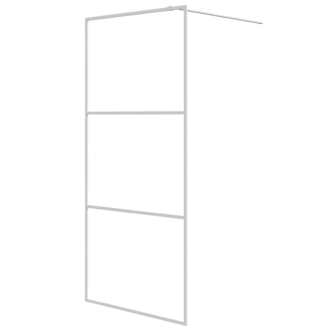 vidaXL - Inloopdouchewand - 90x195 - cm - transparant - ESG-glas - wit