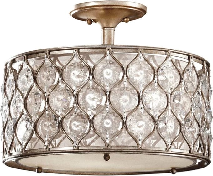 Feiss LED Plafondlamp Lucia | 3X E27 Max 60W | Dimbaar | Burnished Silver