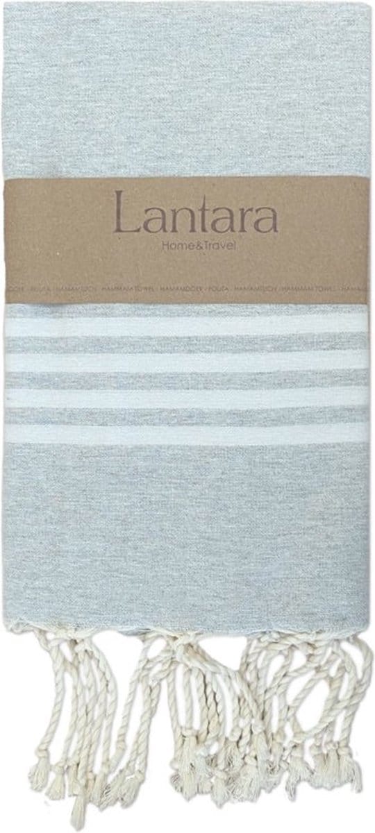 Lantara Provence - Hamamdoek - Lichtgrijs - 100x200cm - Katoen - Cadeautip