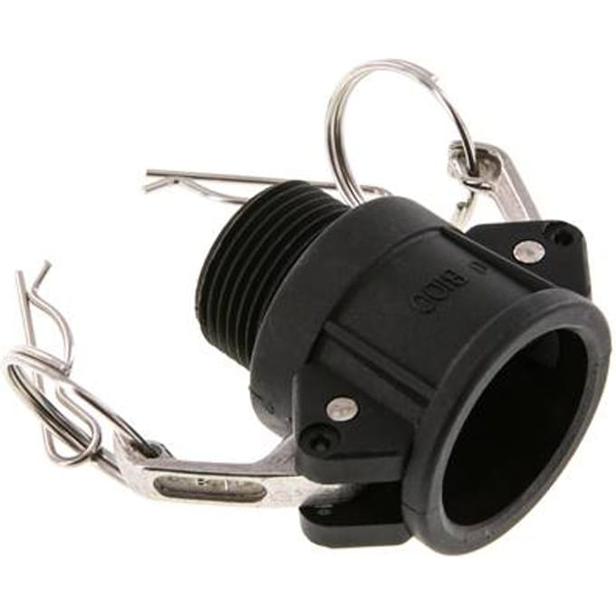 Camlock DN 25 (1'') Koppeling PolypropyleenR 1'' met buitendraad Type B MIL-C-27487
