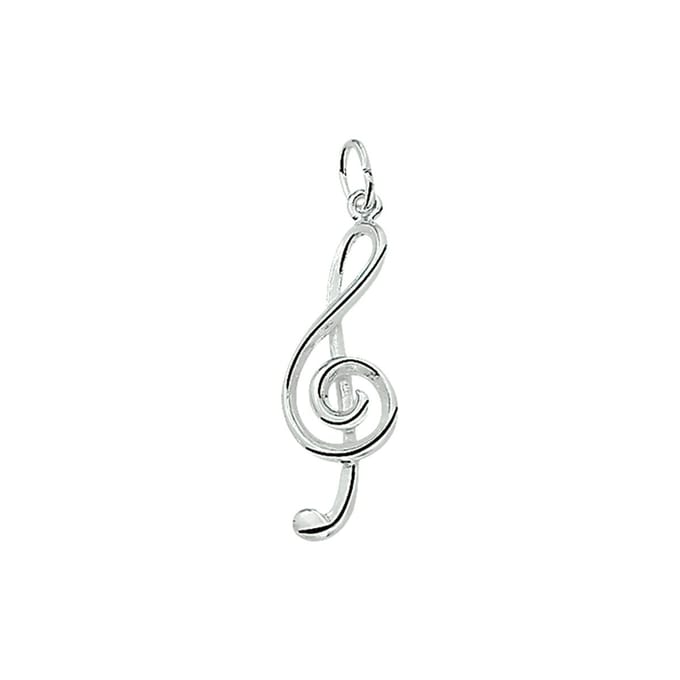 Zilveren Hanger muzieksleutel 1003393