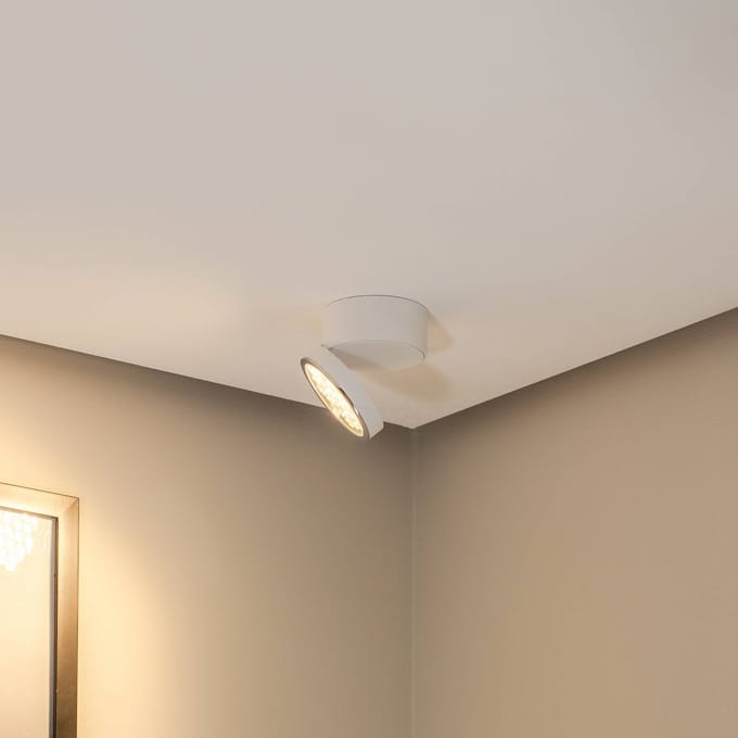 Bega LED plafondspot 51312.1, wit, metaal DALI zwenkbaar