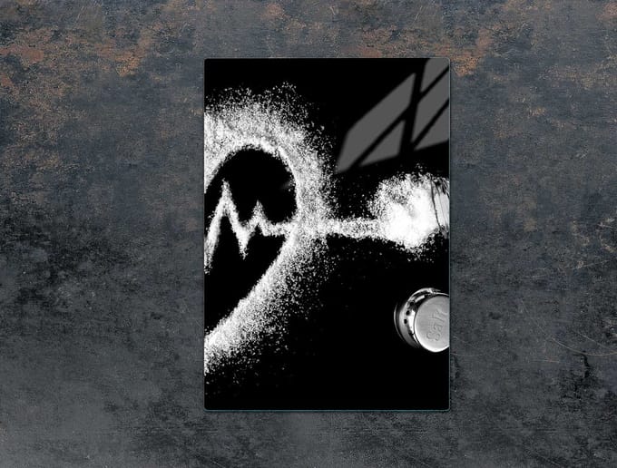 TMK ArtDeko 35x52 - Snijplank - Geharde Glaspanel - Serce Thema
