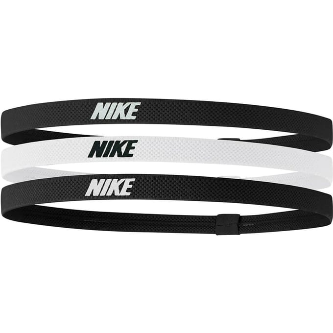 Nike 2.0 Elastische Hoofdband (Set van 3) (Zwart/Wit)