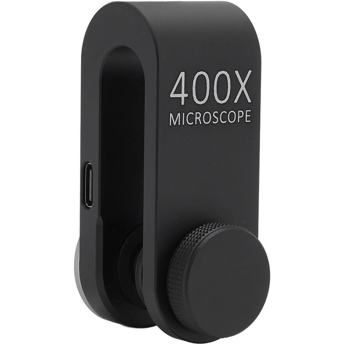 Telefoon Microscoop Lens met Klem LED Licht Universeel Hoge Definitie 400X Telefoon Camera Microscoop black