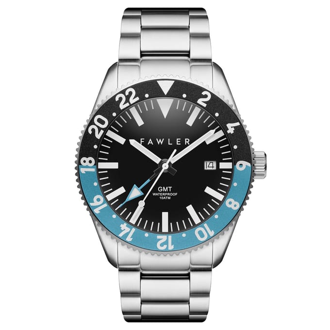 Métier II | Blauw Roestvrijstalen GMT-Horloge