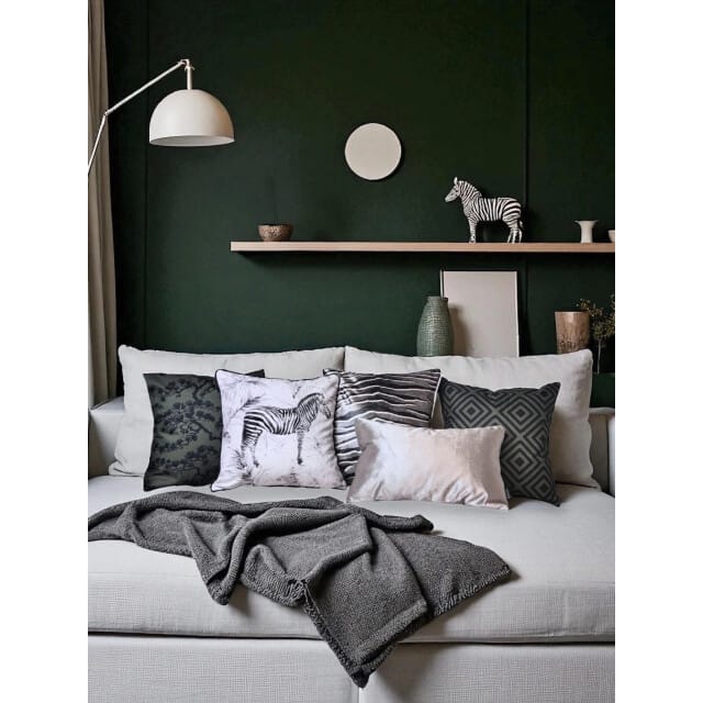 Gek op kussens! Sierkussen velvet zebra | 45 x 45 cm | velvet/polyester