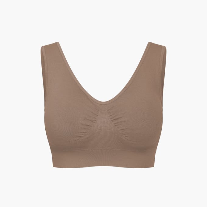cfab - Comfy Bra-Caramel-M - BH Zonder Beugel Voorgevormd - Ondergoed - Naadlos