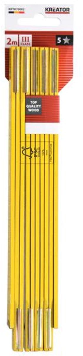 Kreator Vouwmeter 2 Meter Hout Geel
