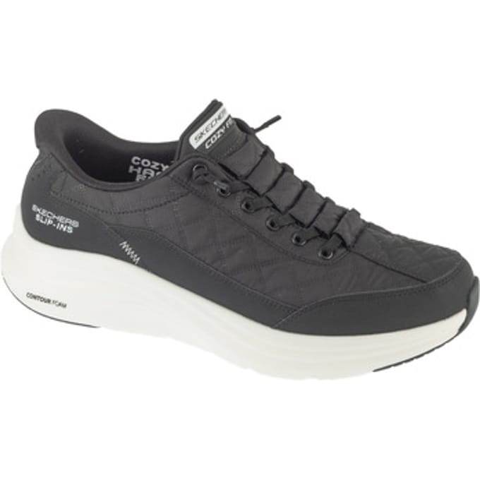 Skechers CONTOUR FOAM - COZY FIT Heren Instappers - Zwart / Wit