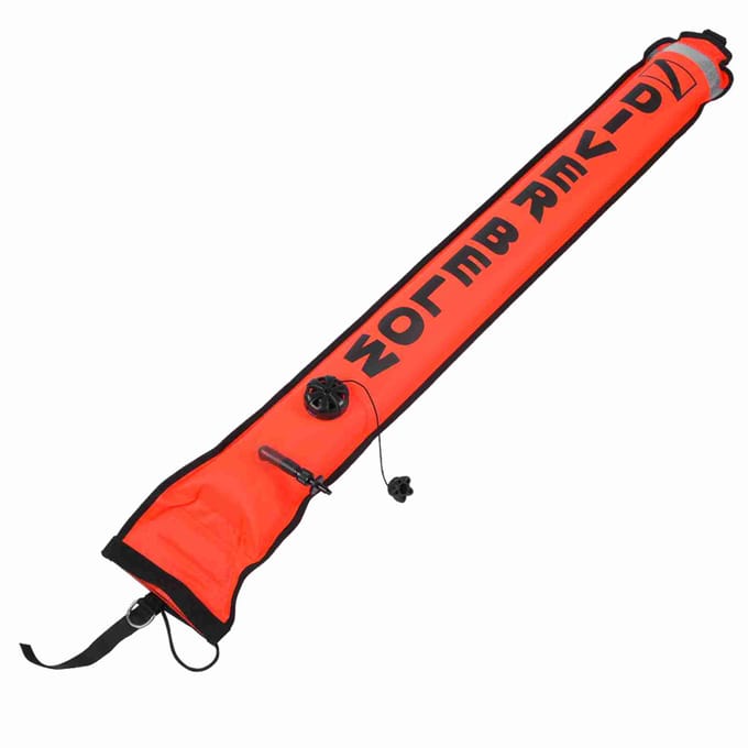 Bouée de Signalisation de Surface Gonflable Haute Visibilité pour Plongée Scuba SMB, Accessoire 6 Pieds Red red