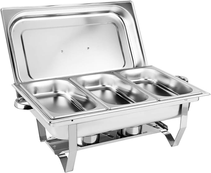 Bolt Edge Buffetwarmer PRO - Chafing Dish - Warmhoudplaat - 3 x 3 liter