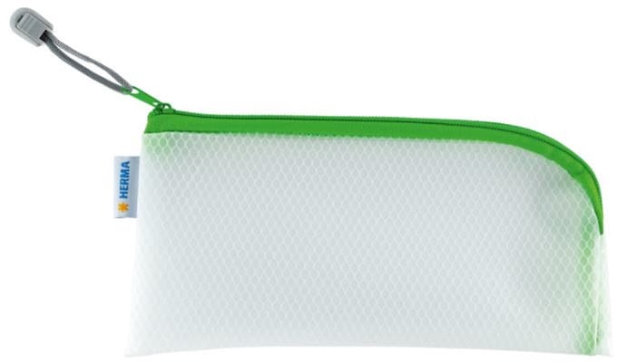 HERMA Mesh Bag ritszak transparant 230 x 110 mm, groen