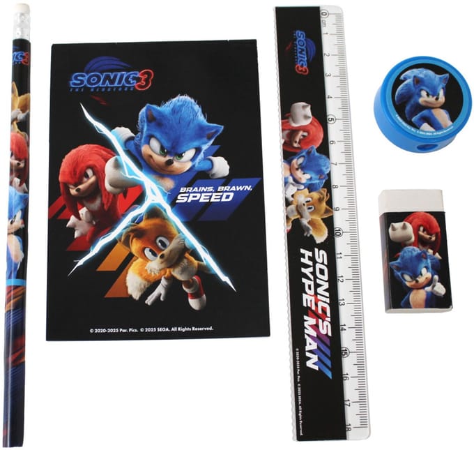 Sonic the Hedgehog Hype Man Briefpapierset, 5 stuks