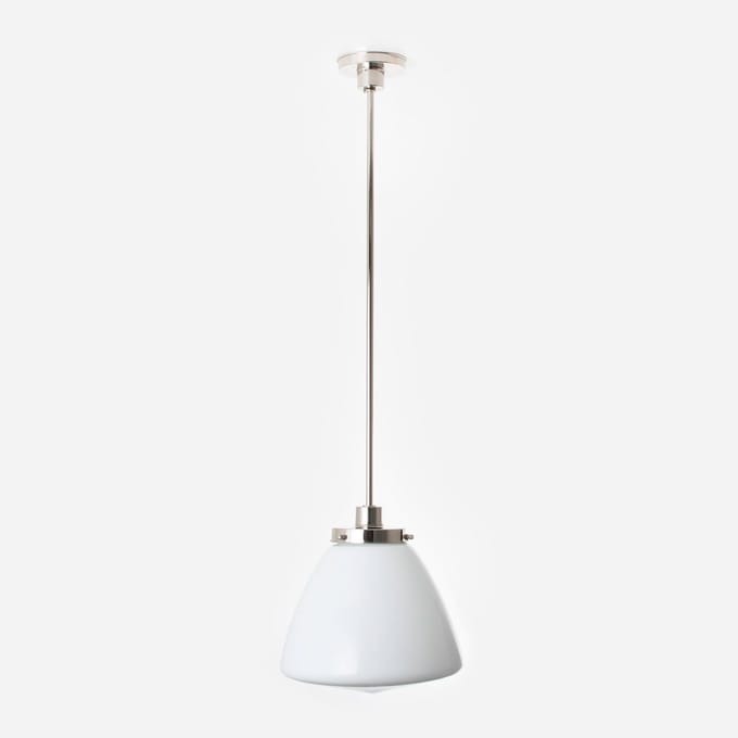 Hanglamp Schoolbol Large 20's Nikkel - Art Deco Trade