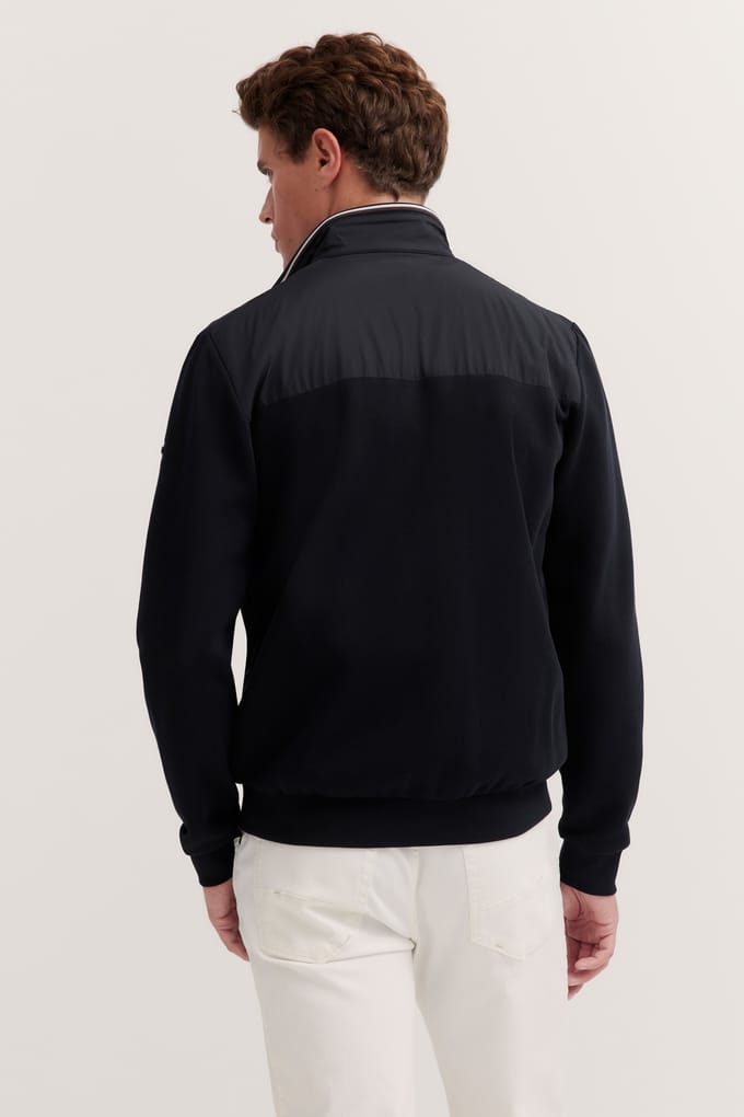 Bugatti Herren Sweatjack met rits en opstaande kraag
